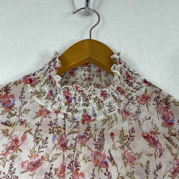 Princess Polly Tiered Ruffle Mini Dress Size 6 Floral Boho Shirred Waist FLAW - Picture 8 of 14